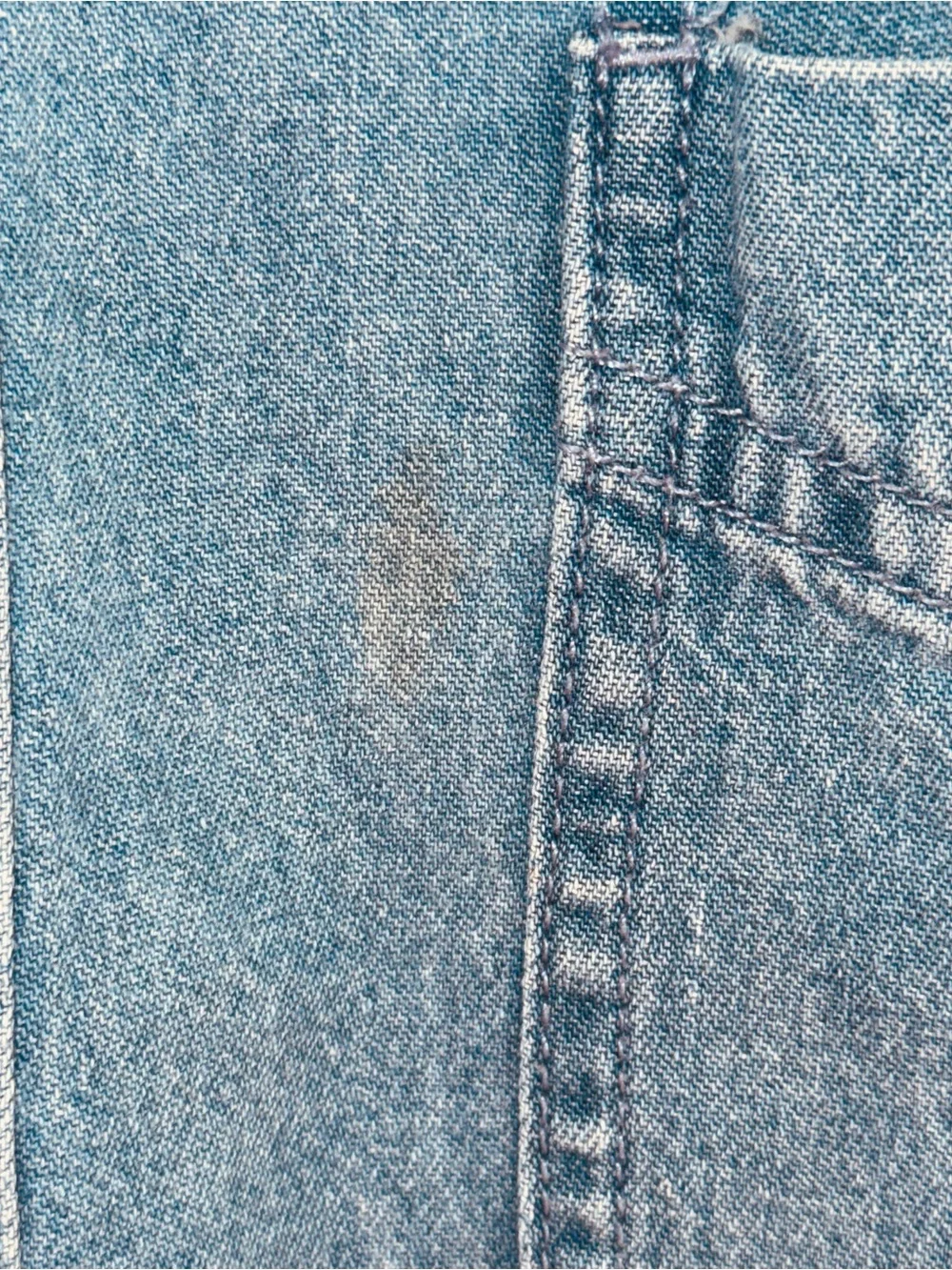 Croft & Barrow Men's Medium Denim Shirt Blue Long Sleeve 100% Cotton Button Down - Picture 4 of 10